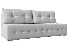 Прямой диван Лондон (полностью экокожа белая) - Фото предпросмотра