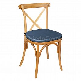 Подушка 01 для стула Кроссбэк, 3см, синяя - Фото предпросмотра