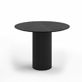 Стол круглый Elan 100, керамика черная - Фото предпросмотра