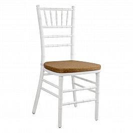 Подушка 01 для стула Кьявари, 3 см, рогожка коричневая - Фото предпросмотра
