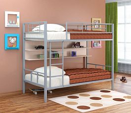 Двухъярусная кровать "Севилья-2П" серый - Фото предпросмотра