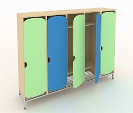 Шкаф для детской одежды на ножках ШГС5М зеленый - Фото предпросмотра