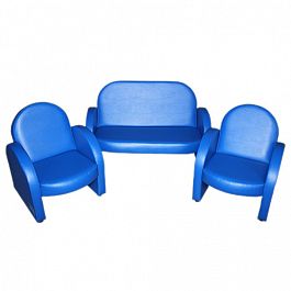 Комплект мягкой игровой мебели «Малыш» Синий - Фото предпросмотра