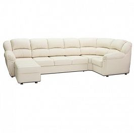 Угловой диван "Милана" в коже - Фото предпросмотра