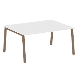 Metal System Перег. стол (1 столешница) на А-образном м/к БА.ПРГ-1.4 Белый/Мокко металл 1600*1235*750 - Фото предпросмотра