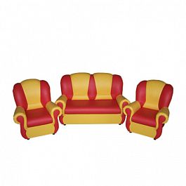 Комплект игровой мебели «Бусинка» Красно-желтый - Фото предпросмотра