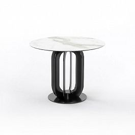 Стол круглый Capri 80, керамика белая - Фото предпросмотра