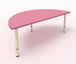 Детский стол полукруглый розовый - Фото предпросмотра