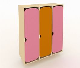 Шкаф для детской одежды ШГ-3М розовый - Фото предпросмотра