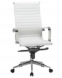 Офисное кресло для руководителей DOBRIN CLARK (белый) - Фото предпросмотра