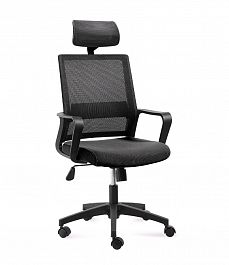 Кресло офисное / Бит /815A/ черный пластик / черная сетка / черная ткань "Кресла для руководителей"  ТК-001035000538 черный - Фото предпросмотра