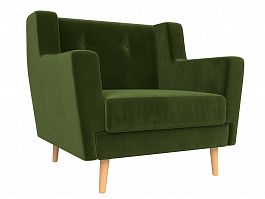Кресло Брайтон (полностью микровельвет зеленый) - Фото предпросмотра