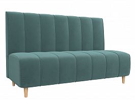 Прямой диван Ральф (полностью велюр бирюзовый) - Фото предпросмотра
