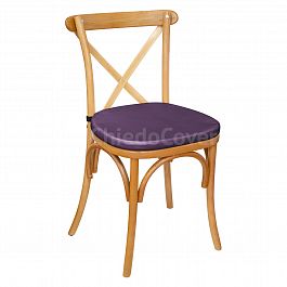 Подушка 01 для стула Кроссбэк, 3см, фиолетовая - Фото предпросмотра