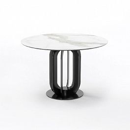Стол круглый Capri 100, керамика белая - Фото предпросмотра