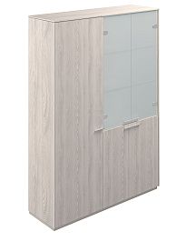 Шкаф для одежды 600 и Шкаф высокий 800 со стеклом мат., Atlas, обвязка YN, фасады YN - Фото предпросмотра