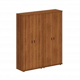 Шкаф комбинированный высокий (одежда + одежда) "Престиж" Исп.31 темный орех - Фото предпросмотра