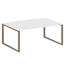 Metal System Перег. стол (1 столешница) на О-образном м/к БО.ПРГ-1.5 Белый/Мокко металл 1800*1235*750 - Фото предпросмотра