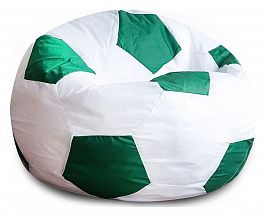 Кресло-мешок Мяч Бело-Зеленый Оксфорд - Фото предпросмотра