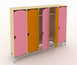 Шкаф для детской одежды на ножках ШГС5М розовый - Фото предпросмотра