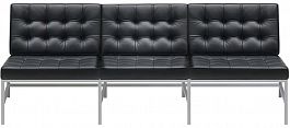 М-41 Троникс 3-х местный диван (201*75*78) Oregon 16 черный "Мягкая мебель для кабинета" ТК-001812000234 черный - Фото предпросмотра
