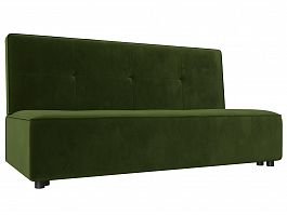 Прямой диван Зиммер (полностью микровельвет зеленый) - Фото предпросмотра