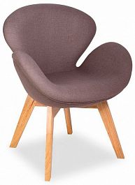 Кресло Swan на деревянной основе - Фото предпросмотра