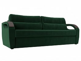 Прямой диван Форсайт (полностью велюр зеленый) - Фото предпросмотра