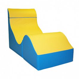 Кресло-кубик - Желто-голубой - Фото предпросмотра