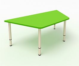 Детский стол трапеция зеленый - Фото предпросмотра