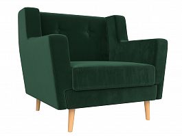 Кресло Брайтон (полностью велюр зеленый) - Фото предпросмотра