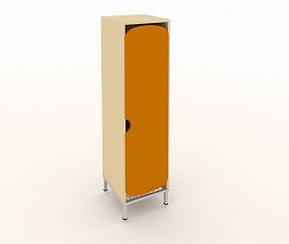Шкаф для детской одежды на ножках ШГС1М оранжевый - Фото предпросмотра