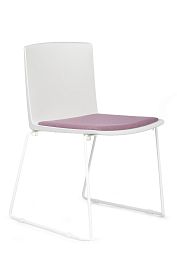 Кресло Simple X-19 Белый карскас/Розовая ткань (LFYF-21) - Фото предпросмотра