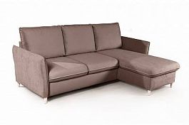 Hans диван-кровать с шезлонгом рогожка серый - Фото предпросмотра