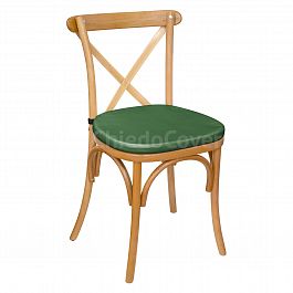 Подушка 01 для стула Кроссбэк, 3см, зеленая - Фото предпросмотра