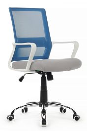 Кресло Mint RCH 1029MW Белый пластик/Синяя сетка - Фото предпросмотра