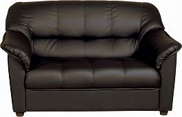 V-400 Монарх  2-х местный диван 144х87х86 экокожа oregon 16 черный "Мягкая мебель для кабинета" ТК-001812000057 черный - Фото предпросмотра