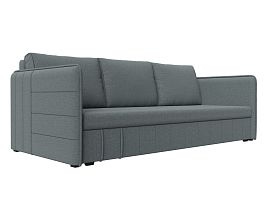Прямой диван Слим Рогожка серый - Фото предпросмотра