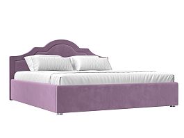 Интерьерная кровать Афина 160 (полностью микровельвет сиреневый) - Фото предпросмотра