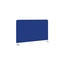 Metal System Экран тканевый боковой Б.ТЭКР-60 Синий/Белый металл 600*390*22 - Фото предпросмотра
