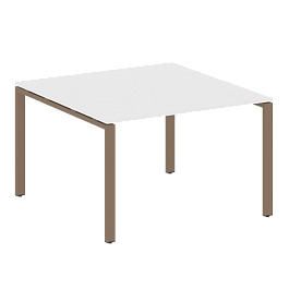 Metal System Перег. стол (1 столешница) на П-образном м/к БП.ПРГ-1.2 Белый/Мокко металл 1200*1235*750 - Фото предпросмотра