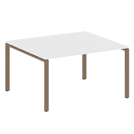Metal System Перег. стол (1 столешница) на П-образном м/к БП.ПРГ-1.3 Белый/Мокко металл 1400*1235*750 - Фото предпросмотра