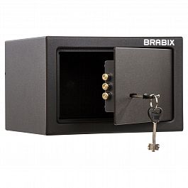Сейф мебельный BRABIX "SF-170KL", 170х260х230 мм, ключевой замок, черный, 291142, S103BR210514 - Фото предпросмотра