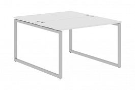 Стол "XTen-Q" XQWST 1414 белый/алюминий - Фото предпросмотра