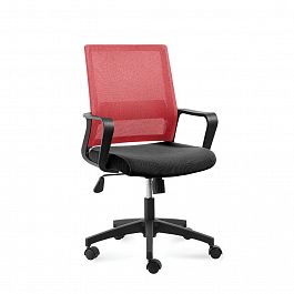 Кресло Бит LB / черный пластик / красная сетка / черная ткань - Фото предпросмотра