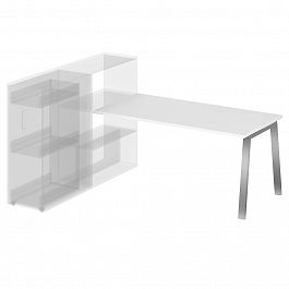Стол приставной на металлокаркасе "Приставные столы" ПК-ТНП-СТП154Х80/МКА-В2-1049 белый - Фото предпросмотра