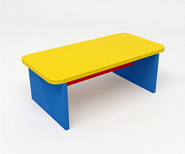 Скамейка для 2-секционного шкафа малого (Цветная) - Фото предпросмотра