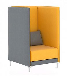 Кресло высокое Графит В 880x910x1370 обивка велюр Velutto желтый/серый 1 кат. "Кресла"  ТК-002935001896 серый - Фото предпросмотра