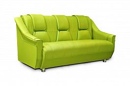 Альфа Диван трехместный (178х86х87) Orgon Royal 46  опоры хром "Мягкая мебель для кабинета" ТК-002120401694 зеленый - Фото предпросмотра