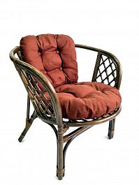Кресло Багама, подушки коричневые обычные твил - Фото предпросмотра